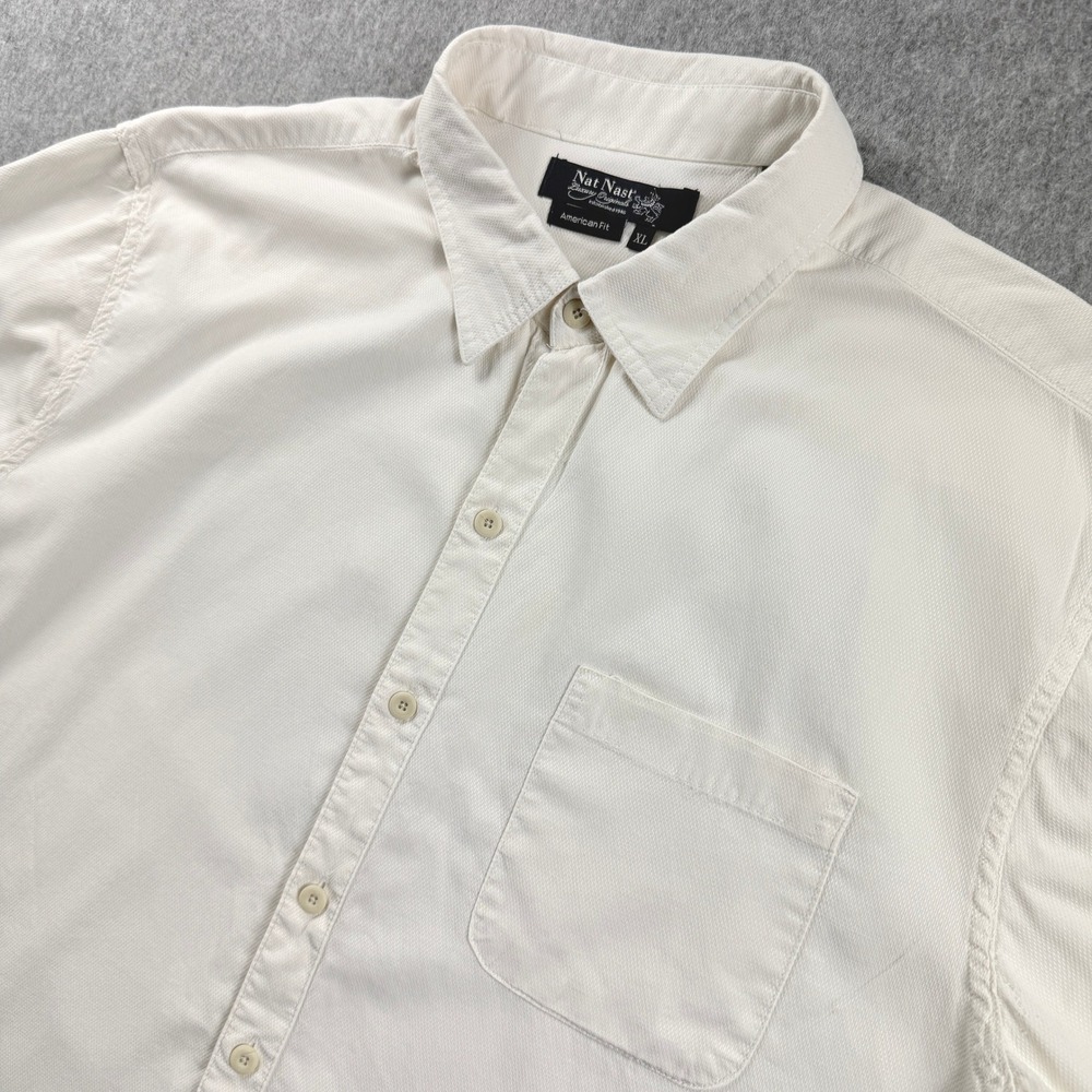 Nat‎ Nast Luxury Originals Mens XL American Fit Short Sleeve Silk Blend Shirt